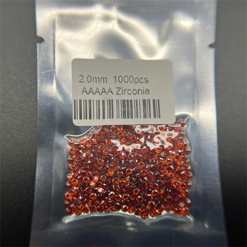 gepas WUZHOUGEMS 1-12mm AAAAA Round Garnet Color Cubic Zirconia Stone Loose CZ Stones For Jewelry Making - Image 2
